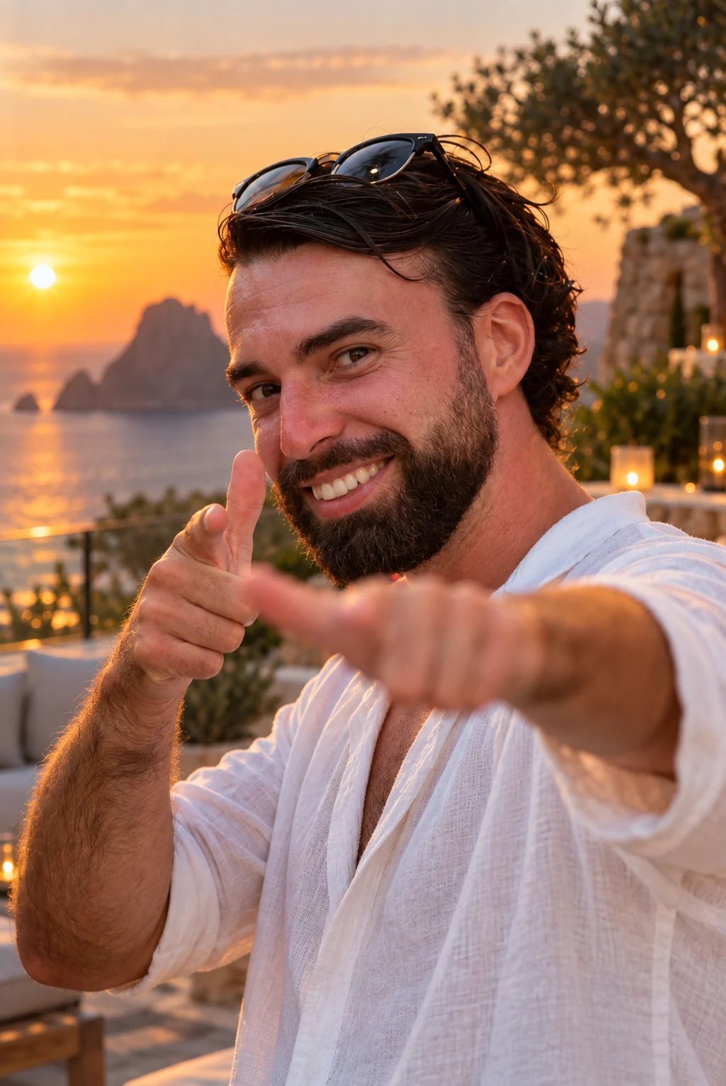 Déplacé face à la mer